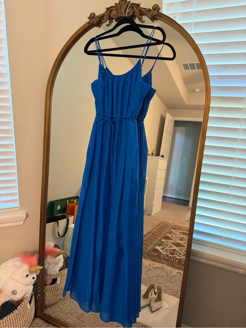 Banana Republic Royal Blue Spaghetti Strap Maxi Dress